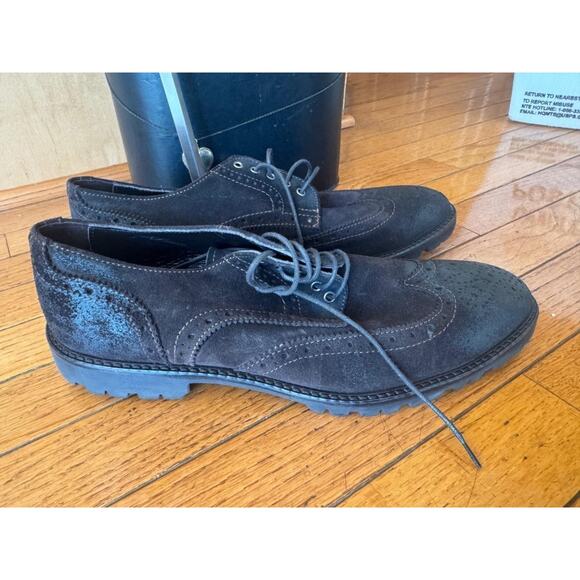 TO BOOTS NEW YORK SUEDE BROGUE BROWN SHOES 8.5 (*sh9\\800 main image 5